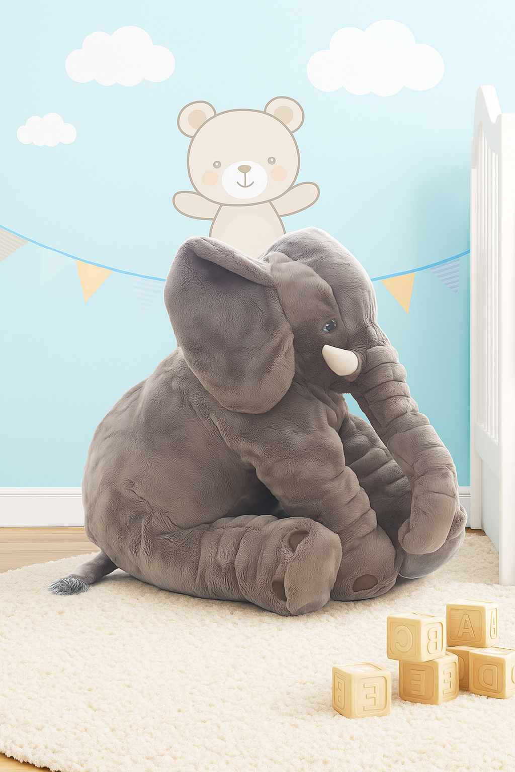 Soft Comfort Elephant Plush Toy – Sleep Companion & Cuddly Pillow